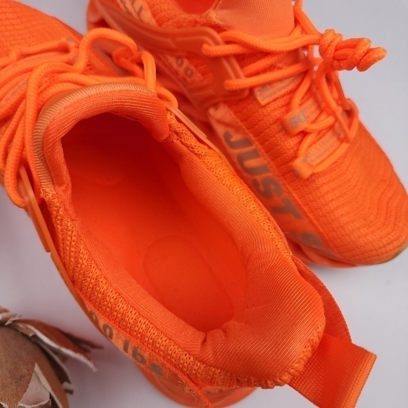 🔴 Orange Woman's Cross Trainer Running Sneakers Sz 37 - Picture 12 of 12